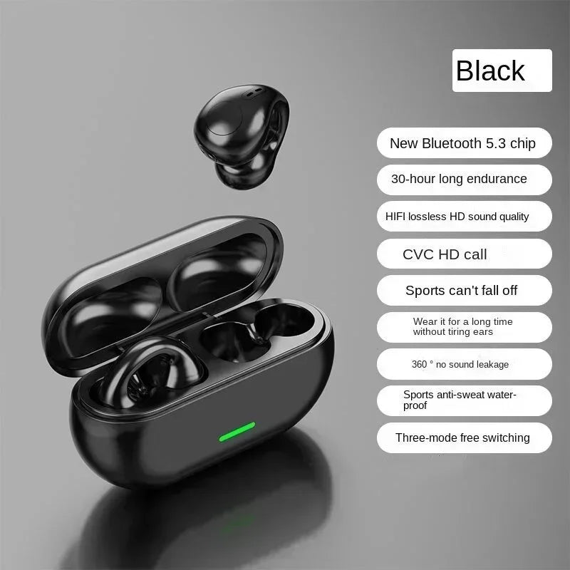 Original T75 Bone Conduction Wireless Bluetooth 5.3 Headphones Sports Earphones HiFi Sound Quality Waterproof TWS Headset